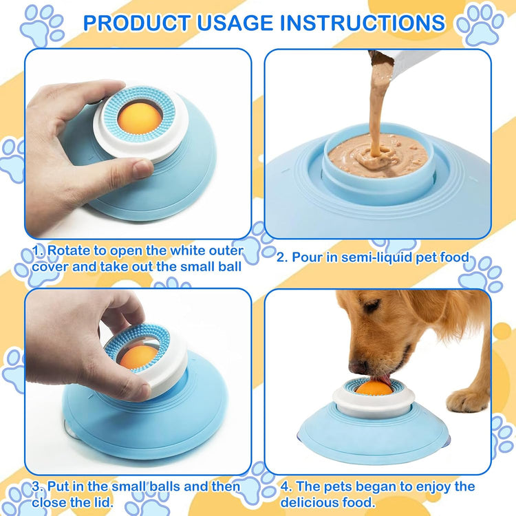 Lick Mate per Cani,Cane Slow Feeder Lick Bowl