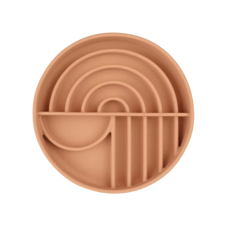 Dog Cat Pet Slow Food Bowl Cat Anti-Knockover Anti-Slip Food Bowl Puppy Anti-Choking Silicone Feeder Toy Food Plate Pet Supplies