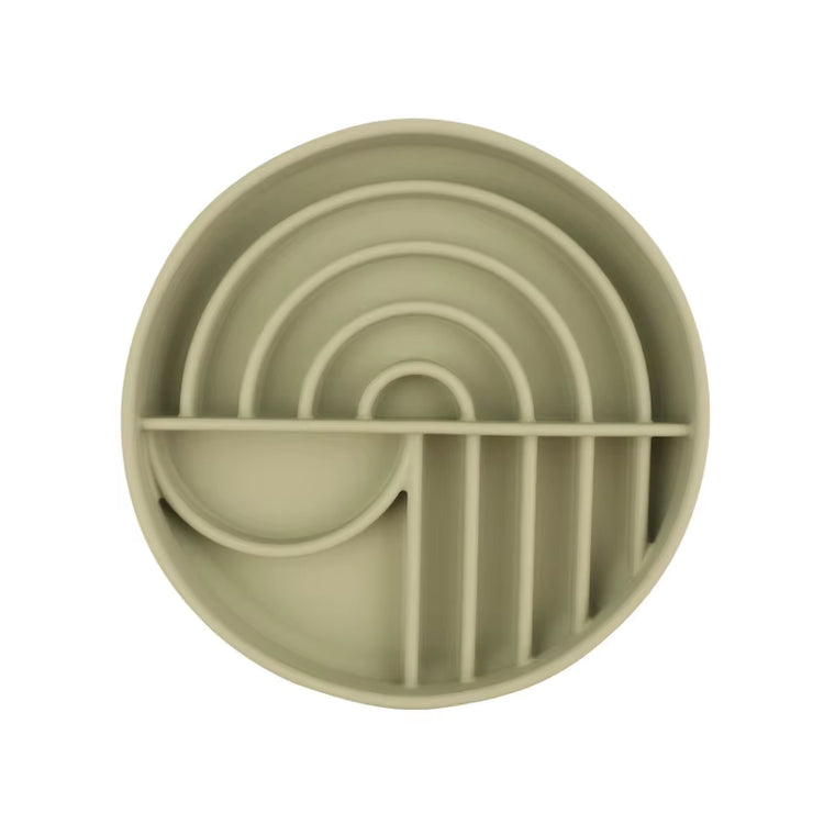 Dog Cat Pet Slow Food Bowl Cat Anti-Knockover Anti-Slip Food Bowl Puppy Anti-Choking Silicone Feeder Toy Food Plate Pet Supplies